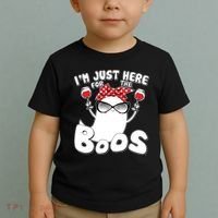 I'm Just Here For The Boos Wine Lover Toddler T-Shirt thumb 2