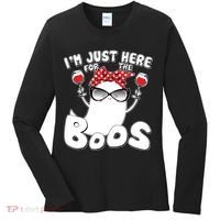 I'm Just Here For The Boos Wine Lover Women's Long Sleeve Shirt thumb 0