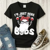 I'm Just Here For The Boos Wine Lover Women's T-Shirt thumb 3