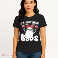 I'm Just Here For The Boos Wine Lover Women's T-Shirt thumb 4