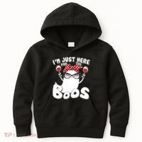I'm Just Here For The Boos Wine Lover Kids Hoodie thumb 0