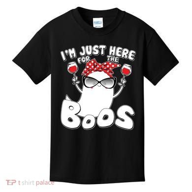 I'm Just Here For The Boos Wine Lover Kids T-Shirt