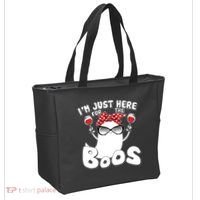 I'm Just Here For The Boos Wine Lover Tote Bag thumb 2