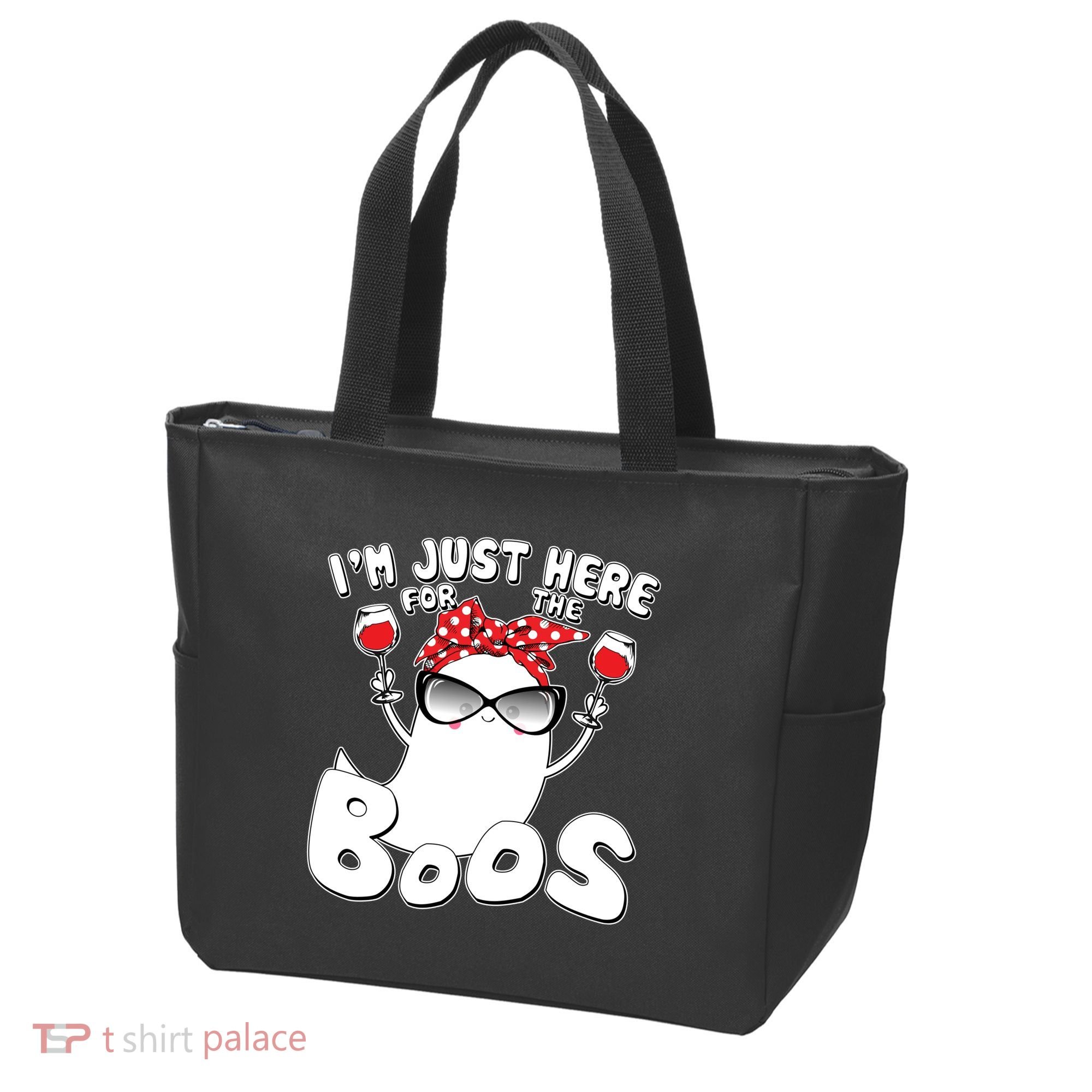 I'm Just Here For The Boos Wine Lover Tote Bag