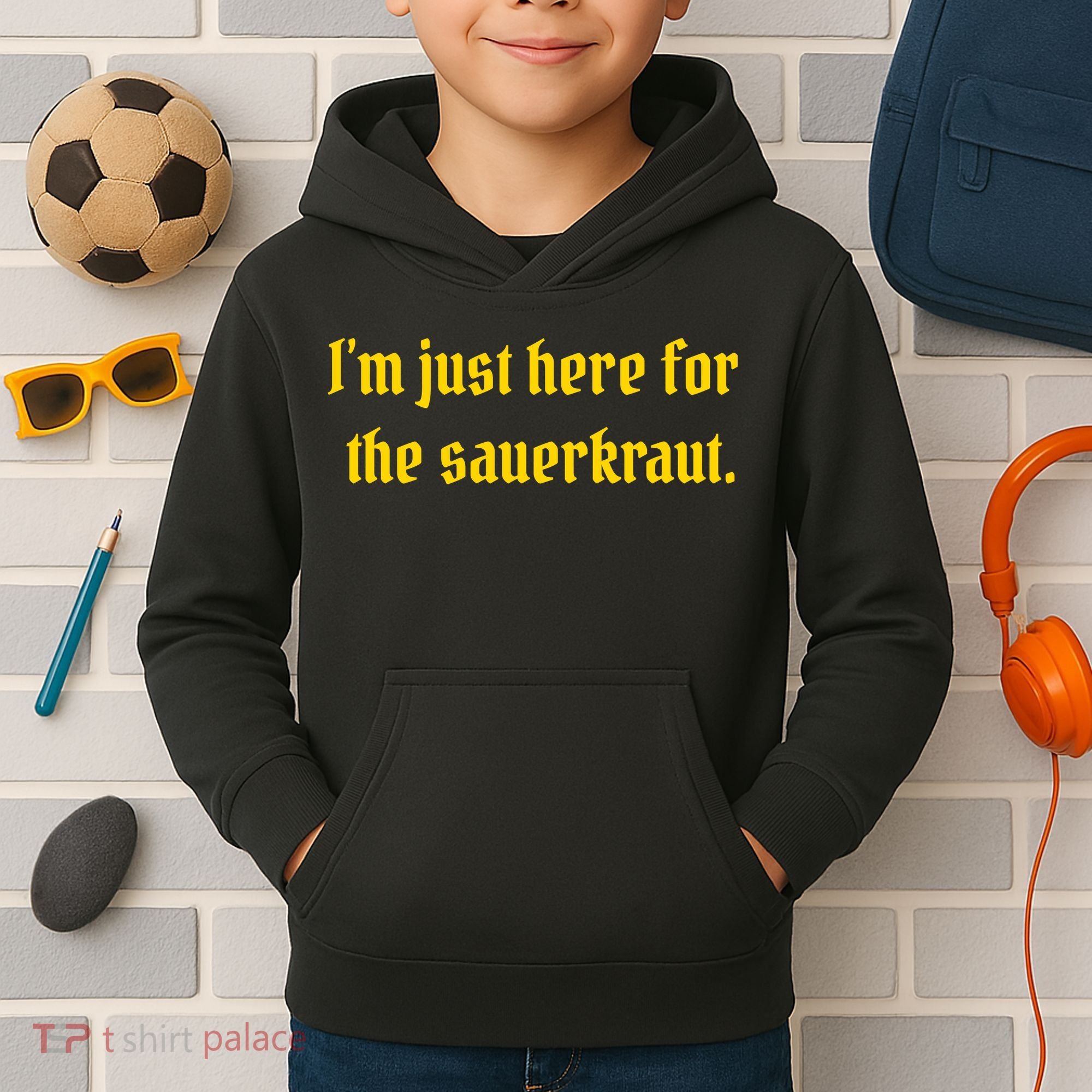 I'm Just Here For The Sauerkraut Kids Hoodie