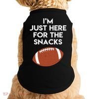 I'm Just Here for the Snacks Football Doggie Tank thumb 0