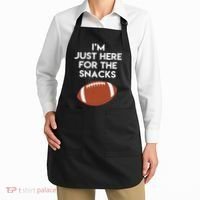 I'm Just Here for the Snacks Football Apron thumb 2