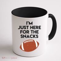 I'm Just Here for the Snacks Football Coffee Mug thumb 1