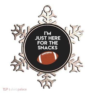 I'm Just Here for the Snacks Football Ornament