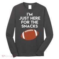 I'm Just Here for the Snacks Football Long Sleeve Shirt thumb 0