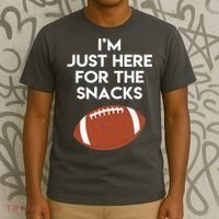 I'm Just Here for the Snacks Football T-Shirt thumb 3