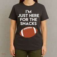 I'm Just Here for the Snacks Football T-Shirt thumb 4