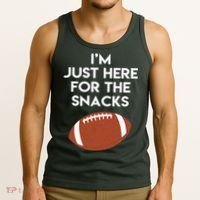 I'm Just Here for the Snacks Football Tank Top thumb 3