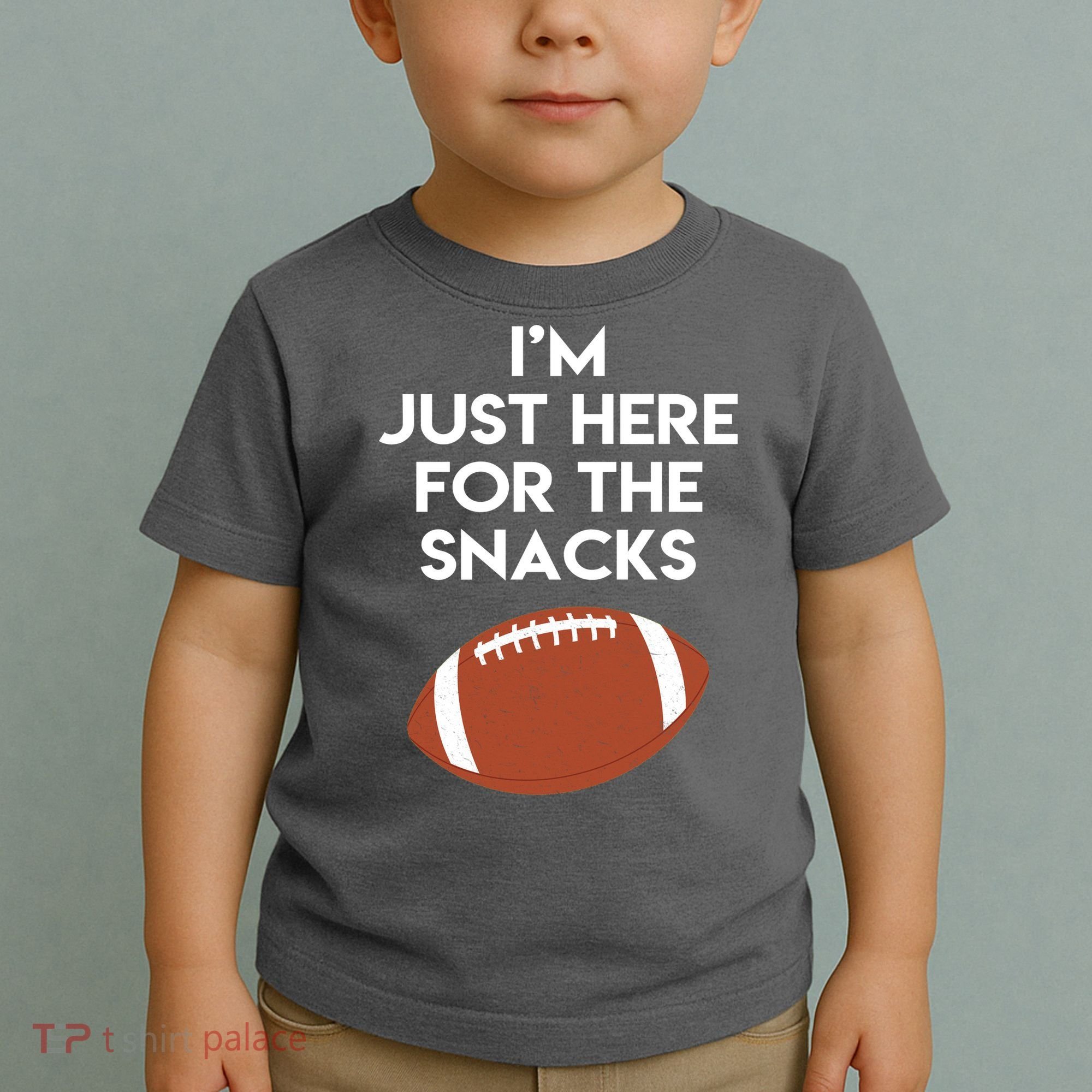 I'm Just Here for the Snacks Football Toddler T-Shirt