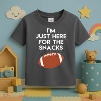 I'm Just Here for the Snacks Football Toddler T-Shirt thumb 3