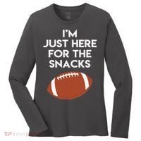 I'm Just Here for the Snacks Football Women's Long Sleeve Shirt thumb 0