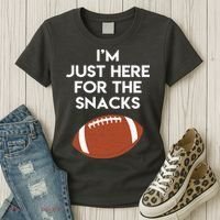 I'm Just Here for the Snacks Football Women's T-Shirt thumb 3