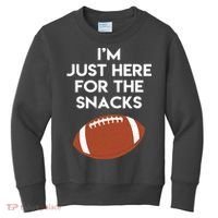 I'm Just Here for the Snacks Football Kids Sweatshirt thumb 0