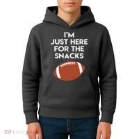 I'm Just Here for the Snacks Football Kids Hoodie thumb 4
