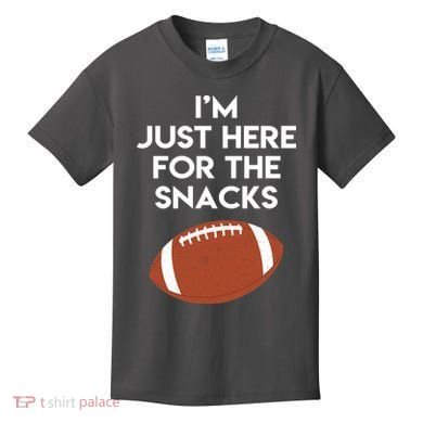 I'm Just Here for the Snacks Football Kids T-Shirt
