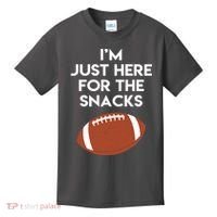 I'm Just Here for the Snacks Football Kids T-Shirt thumb 0