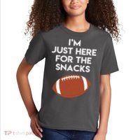 I'm Just Here for the Snacks Football Kids T-Shirt thumb 2