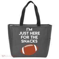 I'm Just Here for the Snacks Football Tote Bag thumb 0