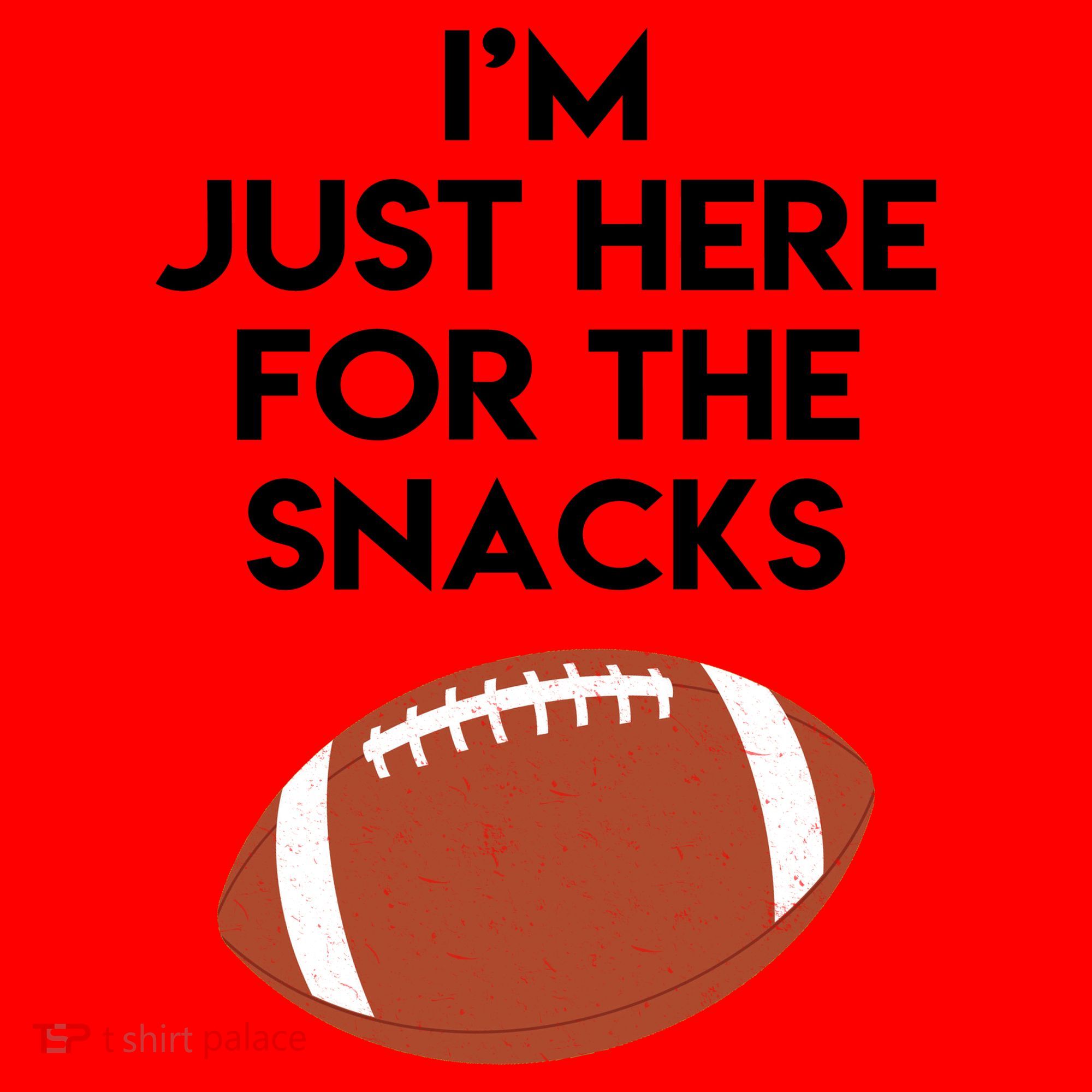 I'm Just Here for the Snacks Football Santa Hat