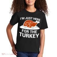 I'm Just Here For The Turkey Thanksgiving Kids T-Shirt thumb 2