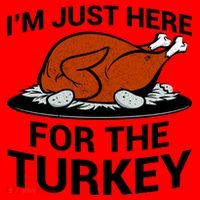 I'm Just Here For The Turkey Thanksgiving Santa Hat thumb 1