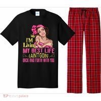 I'm Living My Best Life I A'int Going Back And Fourth Pajama Set thumb 0