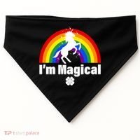 I'm Magical Clover Unicorn USA-Made Doggie Bandana thumb 0