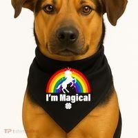 I'm Magical Clover Unicorn USA-Made Doggie Bandana thumb 1