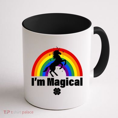 I'm Magical Clover Unicorn Coffee Mug back
