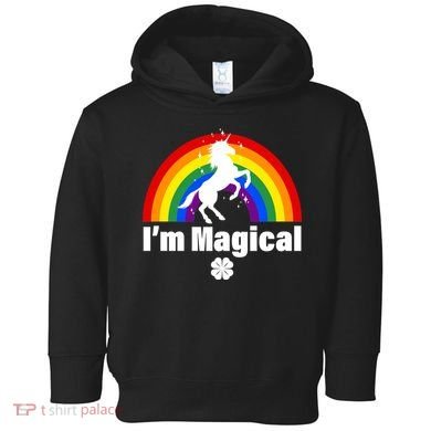 I'm Magical Clover Unicorn Toddler Hoodie