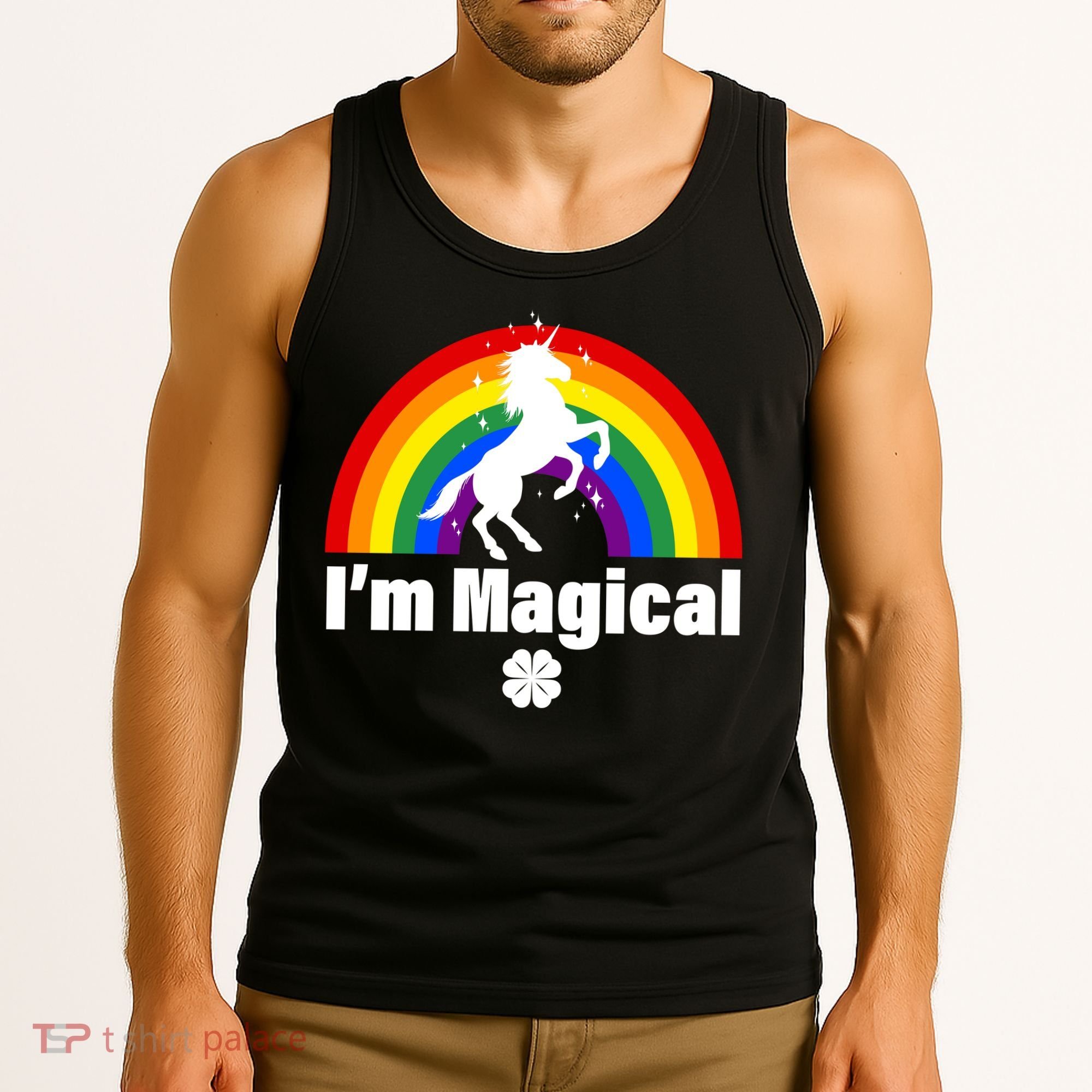 I'm Magical Clover Unicorn Tank Top