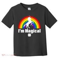 I'm Magical Clover Unicorn Toddler T-Shirt thumb 0