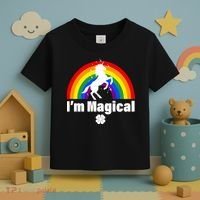 I'm Magical Clover Unicorn Toddler T-Shirt thumb 3