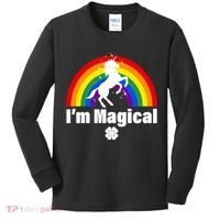 I'm Magical Clover Unicorn Kids Long Sleeve Shirt thumb 0