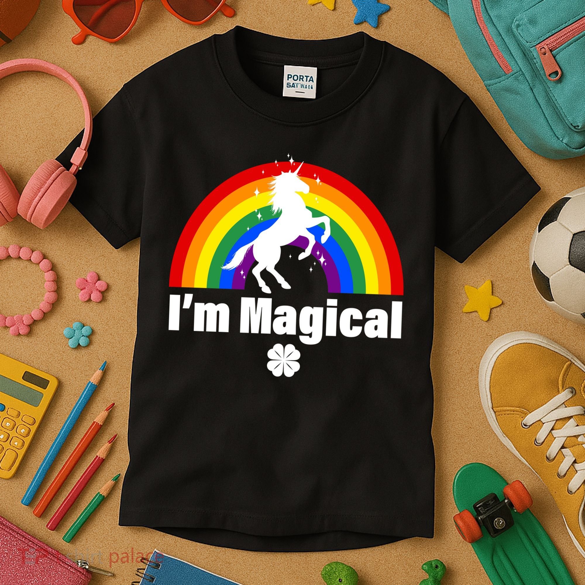I'm Magical Clover Unicorn Kids T-Shirt