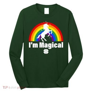 I'm Magical Clover Unicorn Long Sleeve Shirt