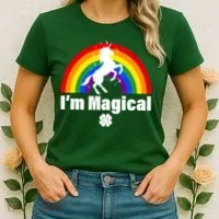 I'm Magical Clover Unicorn Women's T-Shirt thumb 2