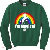 I'm Magical Clover Unicorn Kids Sweatshirt thumb 0