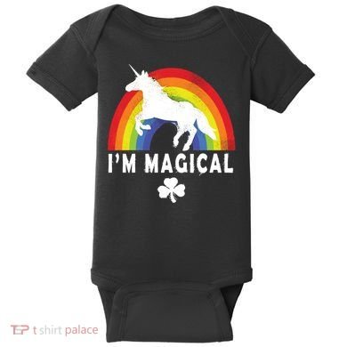 I'm Magical Unicorn Funny St. Patrick's Day Baby Bodysuit