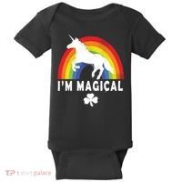 I'm Magical Unicorn Funny St. Patrick's Day Baby Bodysuit thumb 0