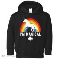 I'm Magical Unicorn Funny St. Patrick's Day Toddler Hoodie thumb 0