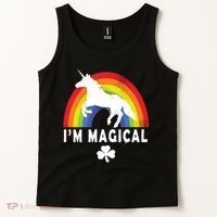 I'm Magical Unicorn Funny St. Patrick's Day Tank Top thumb 2