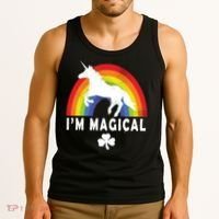I'm Magical Unicorn Funny St. Patrick's Day Tank Top thumb 3
