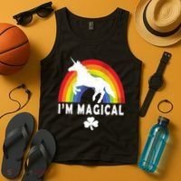 I'm Magical Unicorn Funny St. Patrick's Day Tank Top thumb 4