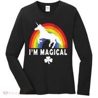 I'm Magical Unicorn Funny St. Patrick's Day Women's Long Sleeve Shirt thumb 0